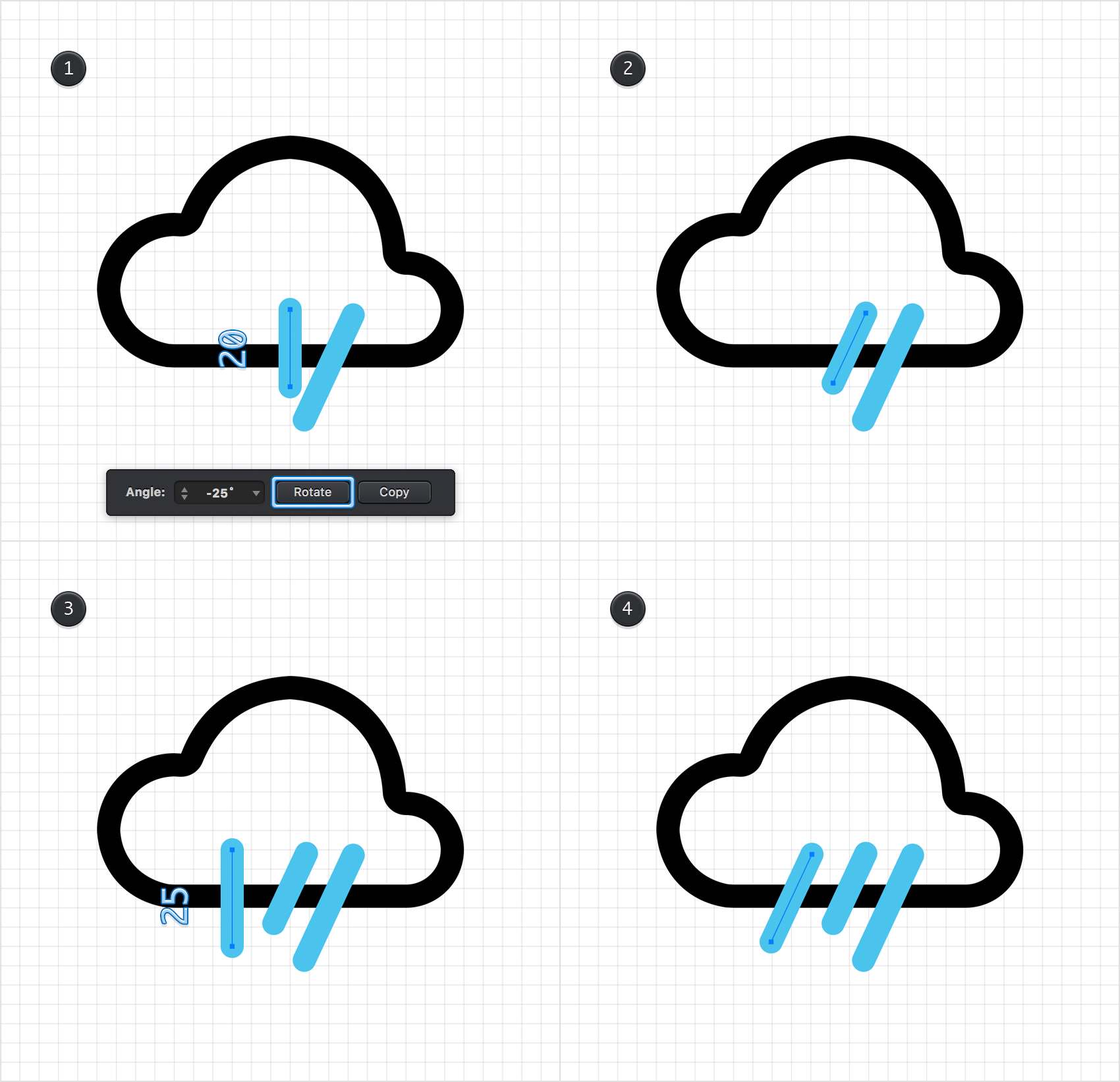 Graphic Create A Set Of Flat Weather Icons